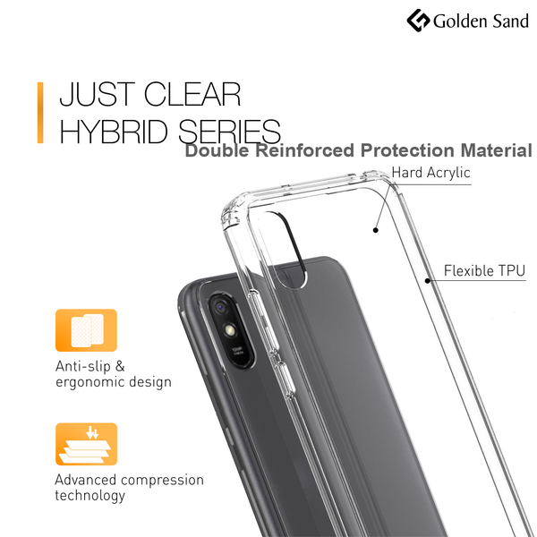 Golden Sand Just Clear Hybrid Series Back Case Cover for  Xiaomi Redmi 9A