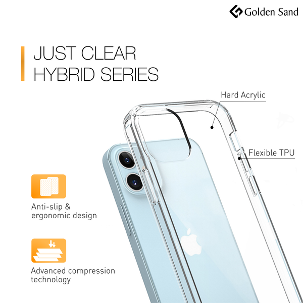 Golden Sand Just Clear Hybrid Series Back Case Cover for  Apple iPhone 12 Mini