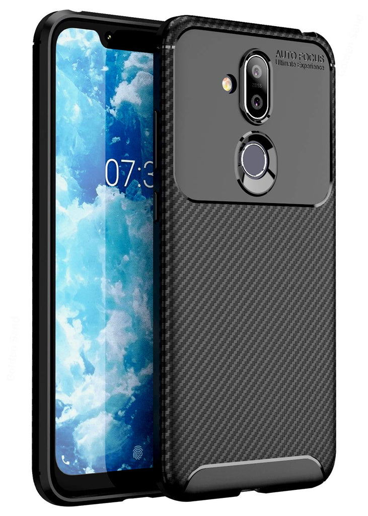 Nokia 8.1 () Back Cover | Aramid Fiber Series, Black