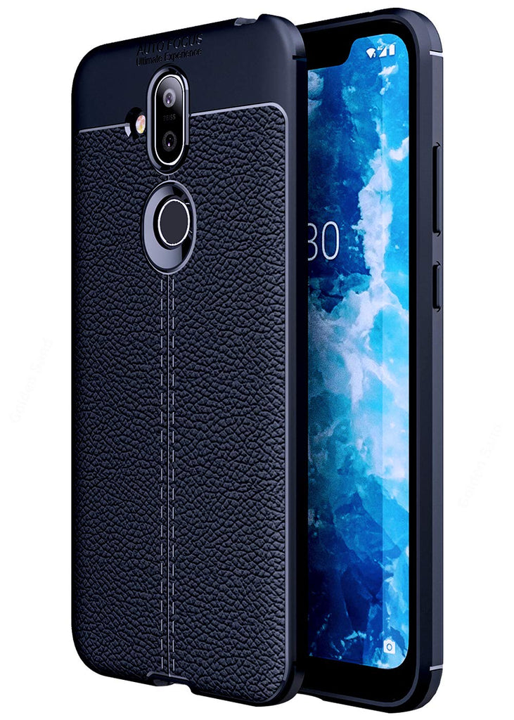 Nokia 8.1 Back Cover | Vegan Leather Series, Blue