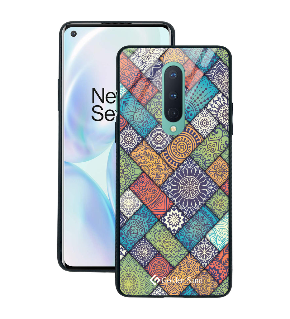 OnePlus 8 Designer Case Tempered Glass Series