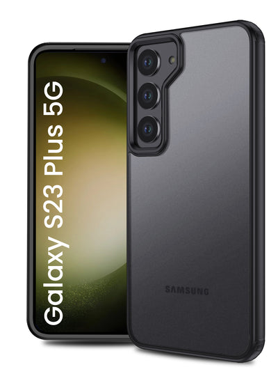 Samsung Galaxy S23+ Plus 5G (6.6 inch) Back Cover | Rugged Frosted Series, Black