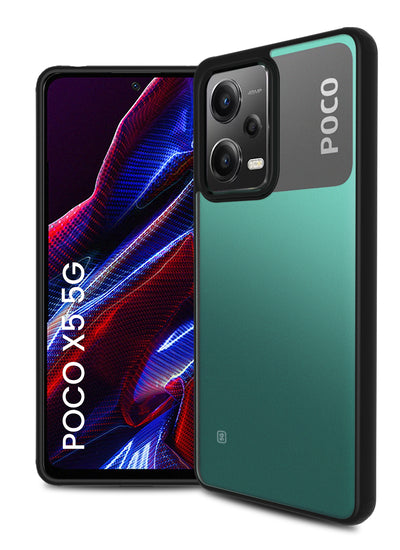 POCO X5 5G (6.67 inch) Back Cover | Rugged Frosted Series, Black