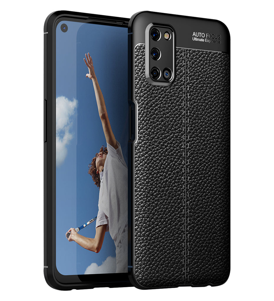 Oppo A52 Leather Texture Back Cover