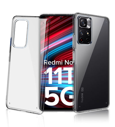 Redmi Note 11T 5G, Poco M4 Pro 5G (6.6 inch) Back Cover | Ice Crystal Series [Anti Yellow], Black Clear