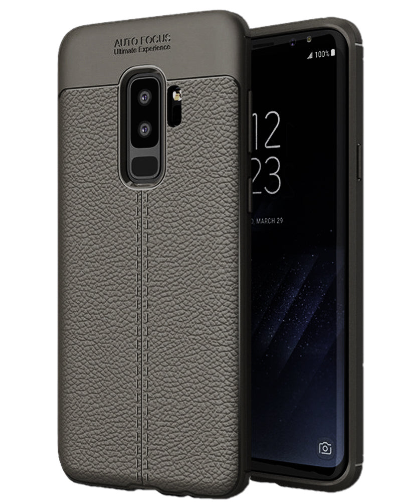 Samsung Galaxy S9 Plus (6.2 inch) Back Cover | Vegan Leather Series, Grey