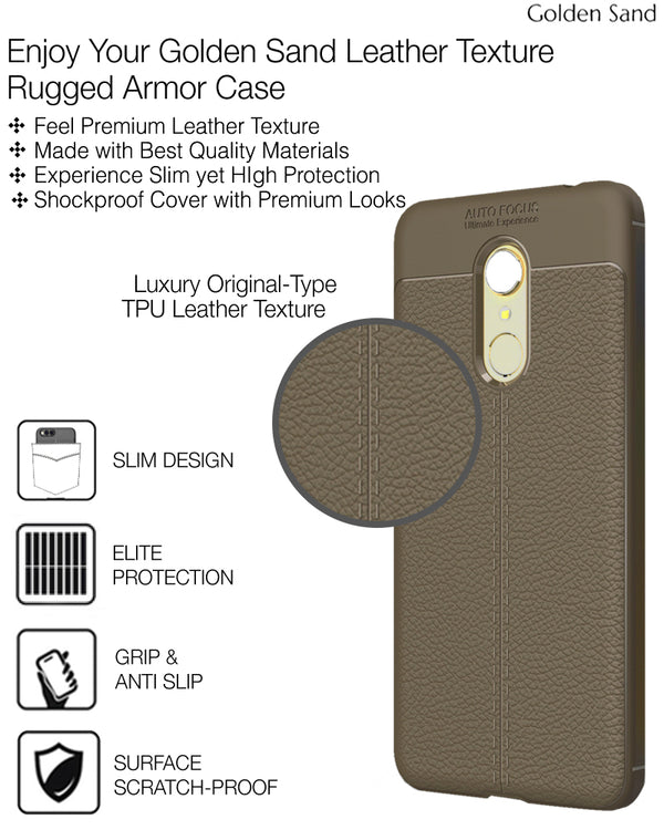 Xiaomi Redmi Note 5 (5.99 inch) Back Cover | Vegan Leather Series, Grey