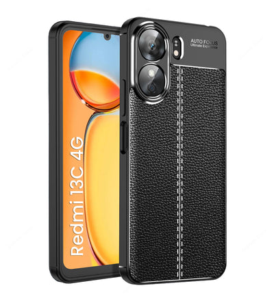 Redmi 13C 4G/ 5G, Poco M6 5G, Poco C65 4G, 6.74 inch Leather Texture Back Cover