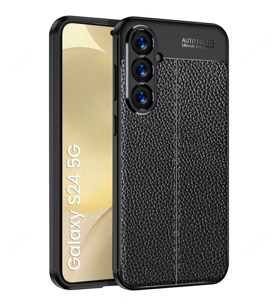 Samsung Galaxy S24 5G, 6.2 inch Leather Texture Back Cover