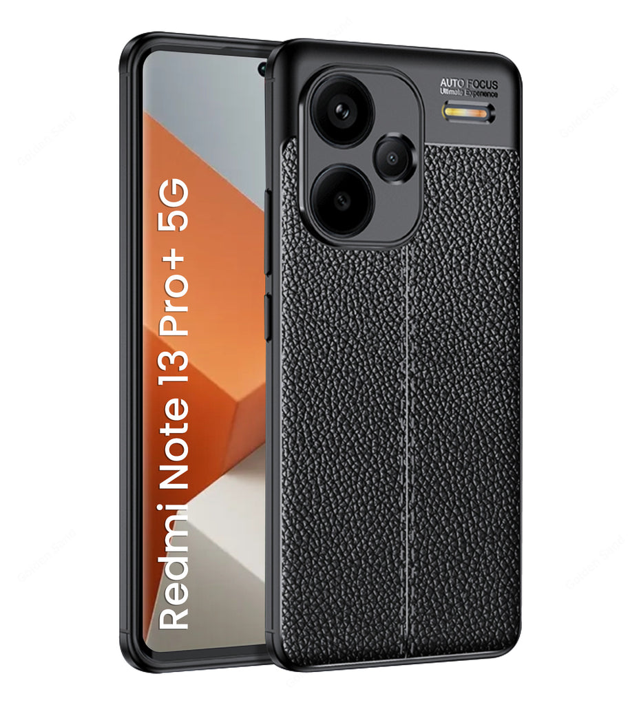 Redmi Note 13 Pro Plus 5G, 6.67 inch Leather Texture Back Cover