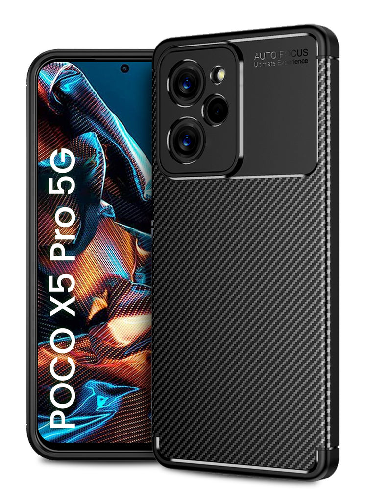 Aramid Fibre Series Shockproof Armor Back Cover for POCO X5 Pro 5G, 6.67 inch, Black