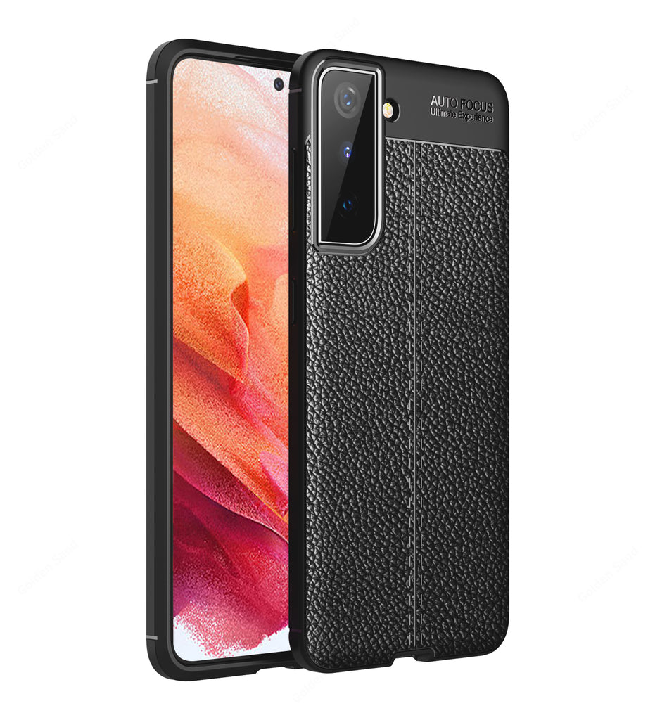 Samsung Galaxy S21 5G (6.2 inch) Back Cover | Vegan Leather Series, Phantom Black