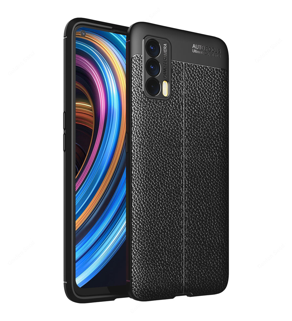 Realme X7, Realme X7 5G (6.4 inch) Back Cover | Vegan Leather Series, Black