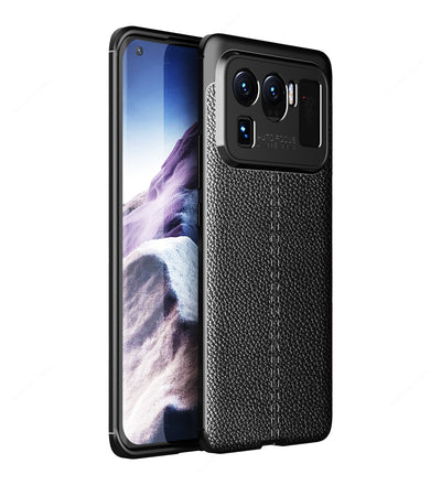 Xiaomi Mi 11 Ultra (6.81 inch) Back Cover | Vegan Leather Series, Black
