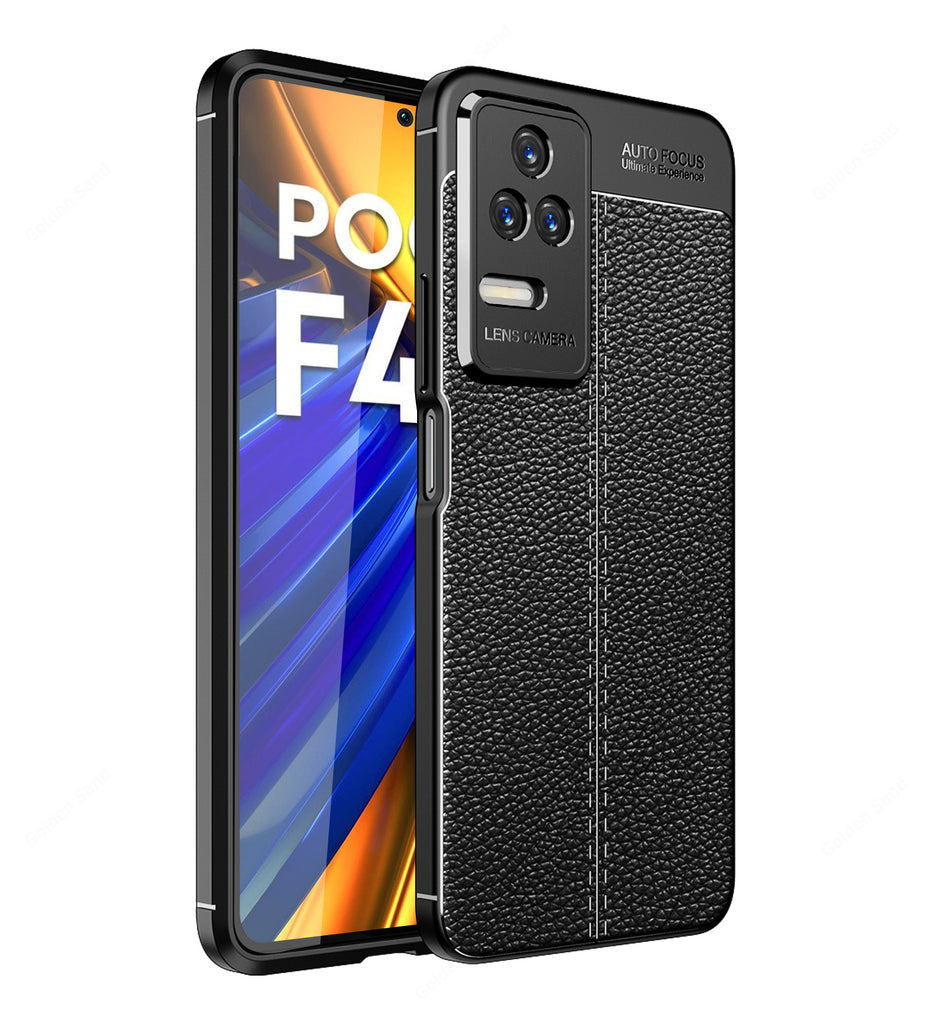 POCO F4 5G (6.67 inch) Back Cover | Vegan Leather Series, Black
