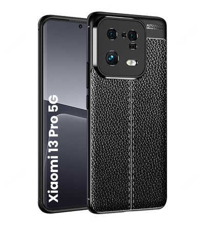 Xiaomi 13 Pro 5G (6.73 inch) Back Cover | Vegan Leather Series, Black