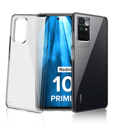 Xiaomi Redmi 10 Prime (6.5 inch) Back Cover | Ice Crystal Series [Anti Yellow], Black Clear