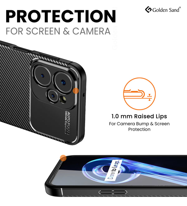 Realme 9i 5G (6.6 inch) Back Cover | Aramid Fiber Series, Black