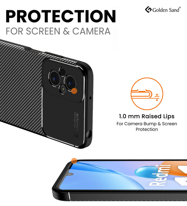 Redmi 11 Prime 4G (6.58 inch) Back Cover | Aramid Fiber Series, Black