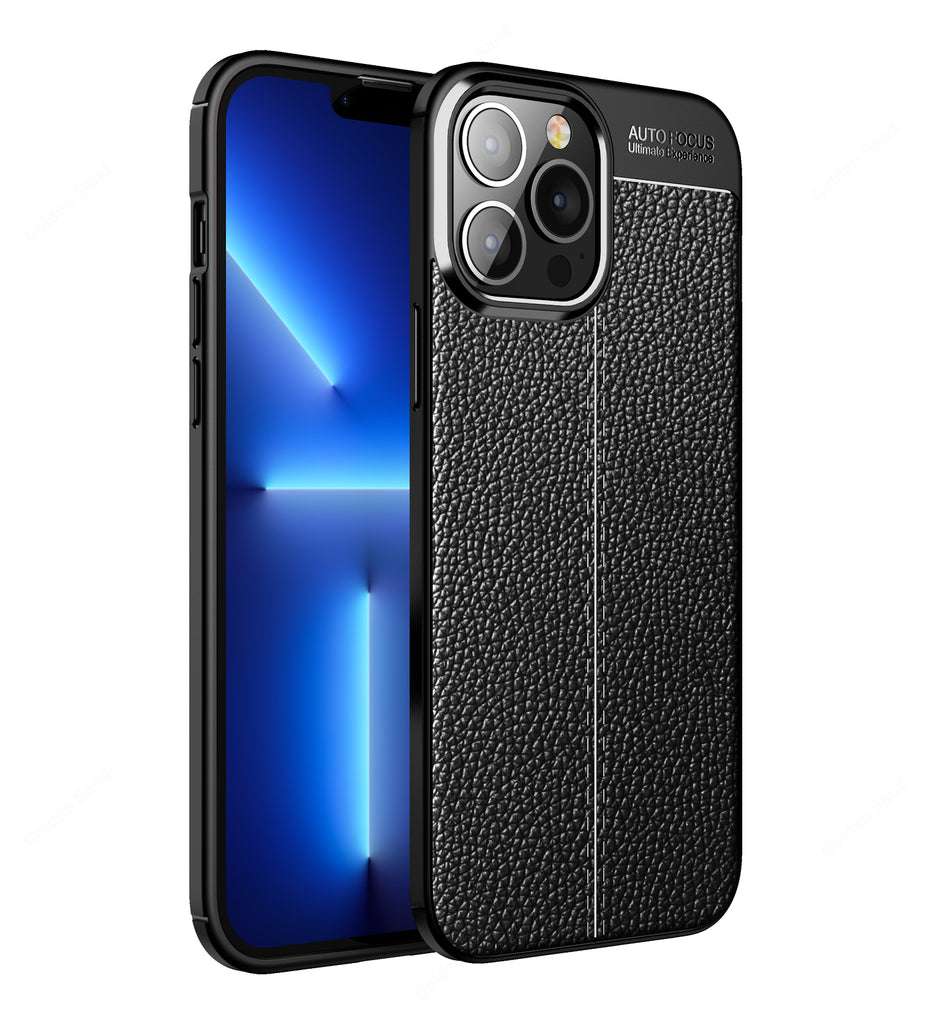 Apple iPhone 13 Pro, 6.1 inch Leather Texture Back Cover