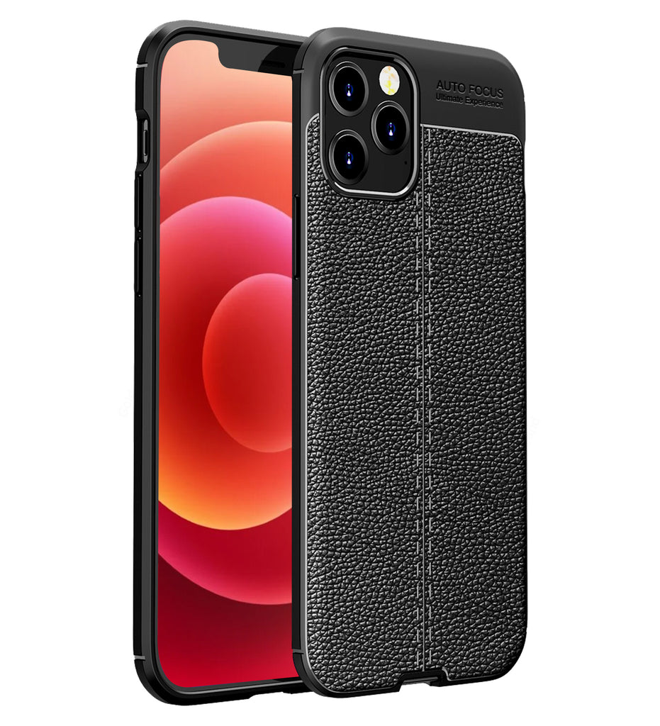 Apple iPhone 12 Pro Max Leather Texture Back Cover