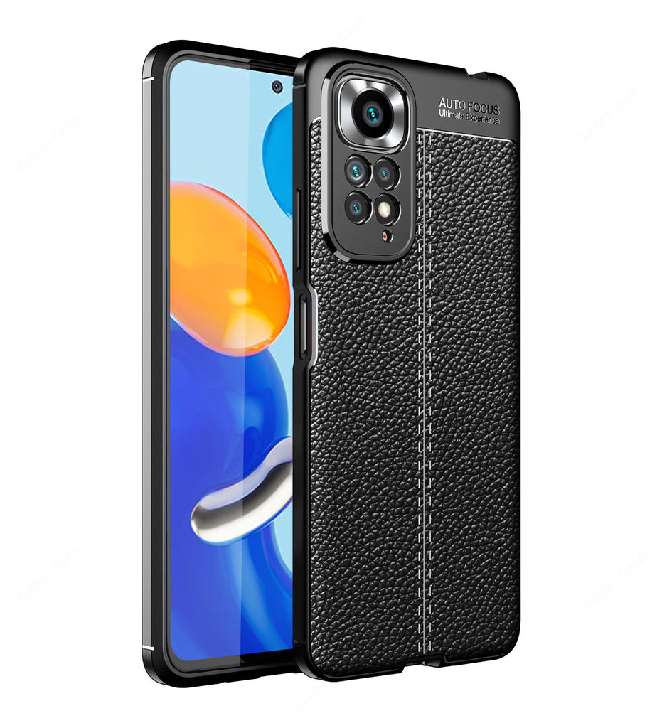 Redmi Note 11, Redmi Note 11s, 6.43 inch Leather Texture Back Cover