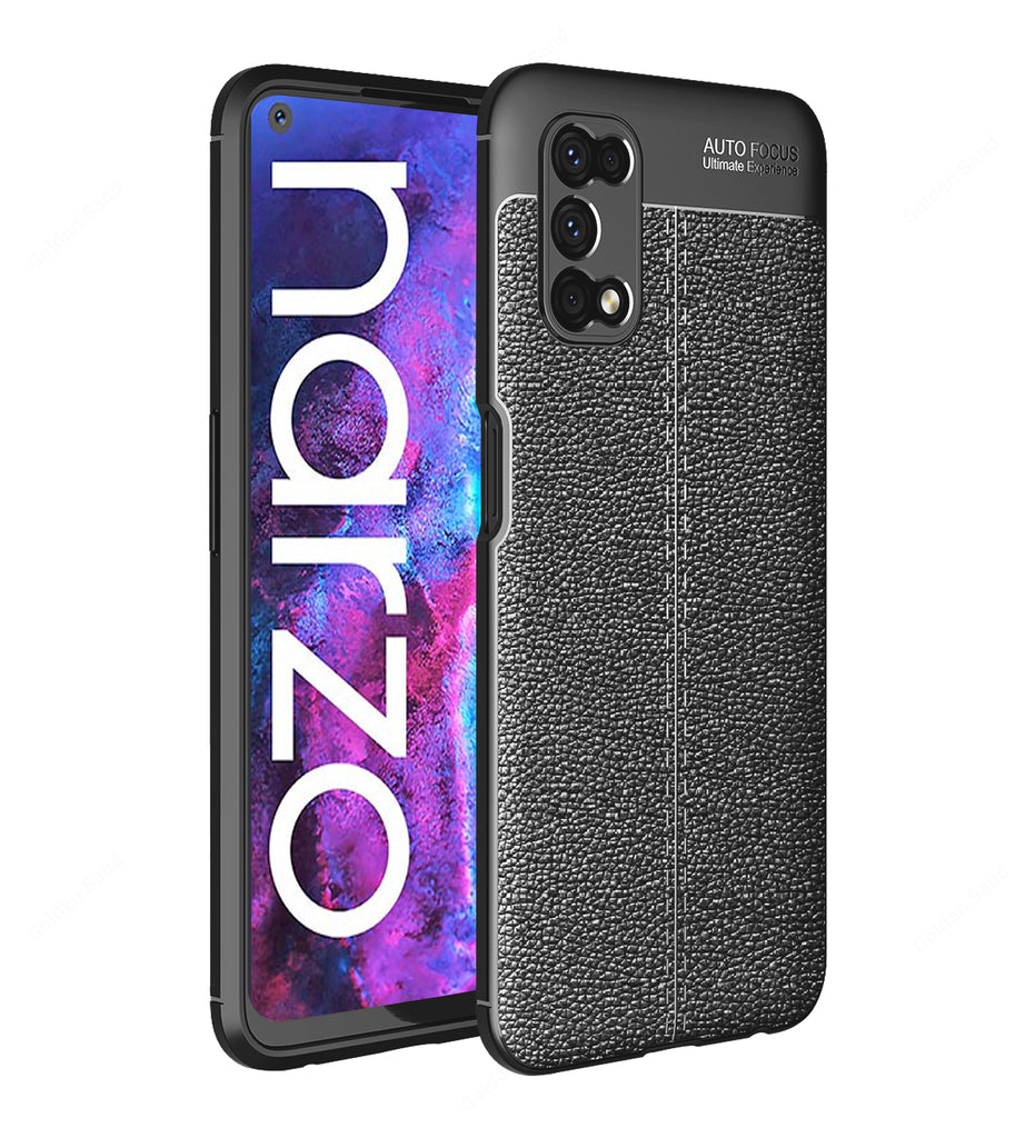 Realme Narzo 30 Pro, 6.5 inch Leather Texture Back Cover