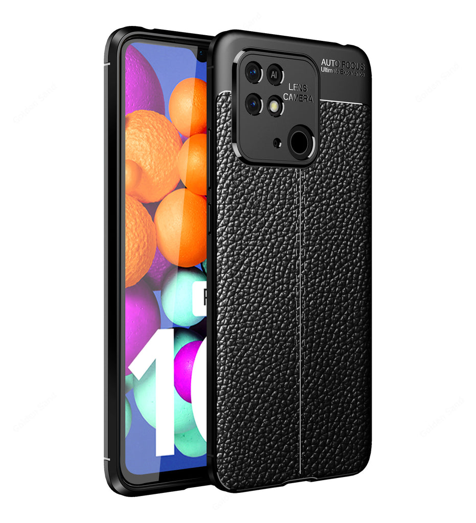 Redmi 10, 6.7 inch Leather Texture Back Cover