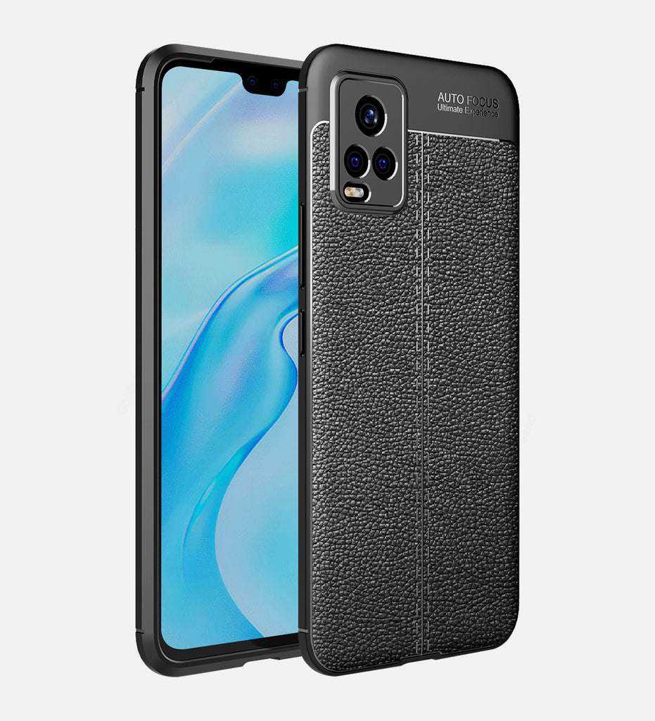 Vivo V20 Pro Leather Texture Back Cover