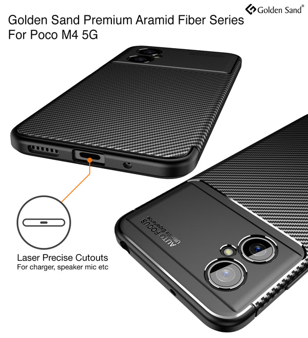 POCO M4 5G (6.58 inch) Back Cover | Aramid Fiber Series, Black