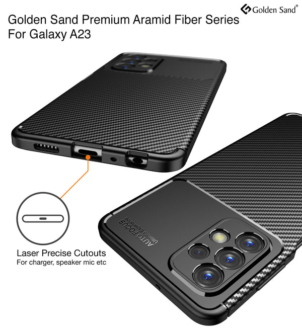 Samsung Galaxy A23 5G, Samsung Galaxy A23 4G (6.6 inch) Back Cover | Aramid Fiber Series, Black