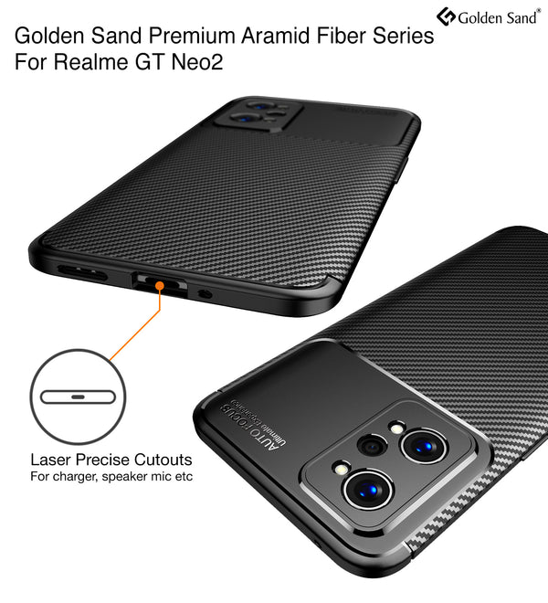 Realme GT Neo 3T, Realme GT 2, Realme GT Neo 2 (6.62 inch) Back Cover | Aramid Fiber Series, Black