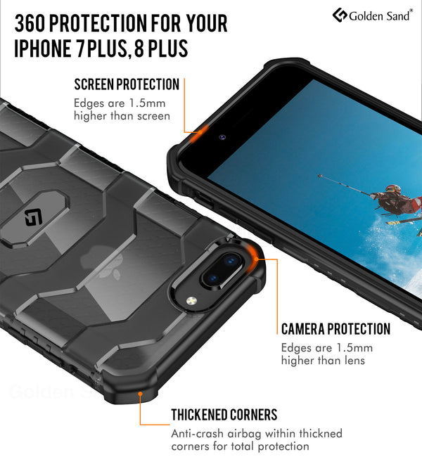 Apple iPhone 7 Plus, Apple iPhone 8 Plus  Back Cover | Explorer Series, Space Black