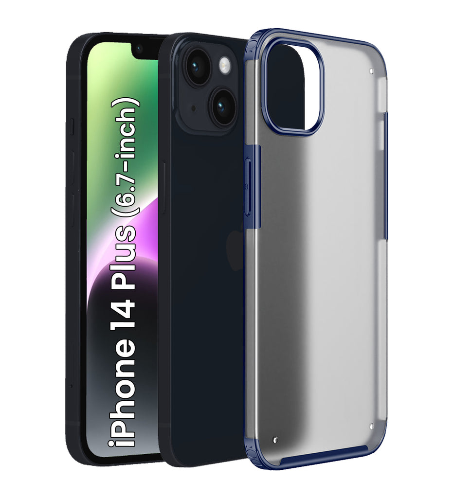 Apple iPhone 14 Plus (6.7 inch) Back Cover | Rugged Frosted Series, Blue