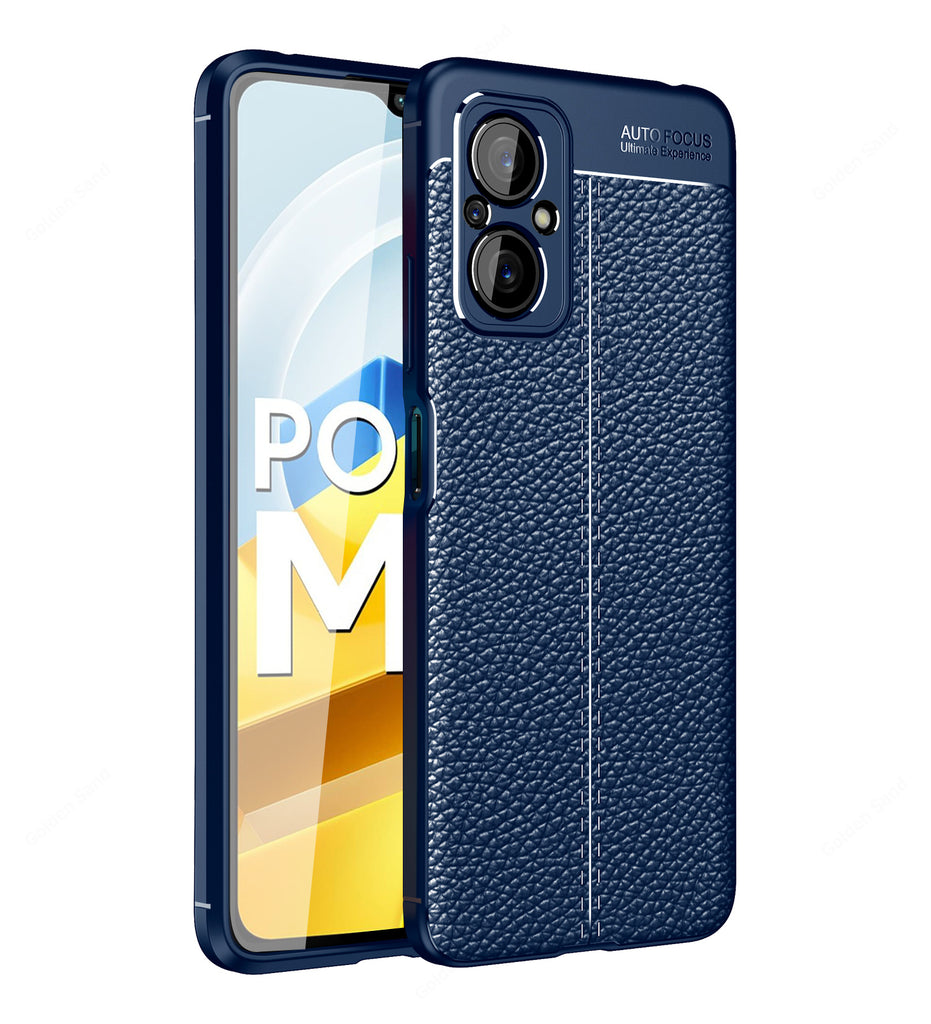 POCO M5 4G (6.58 inch) Back Cover | Vegan Leather Series, Blue
