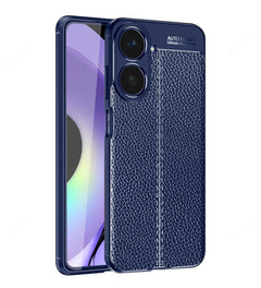 Vegan Leather- Blue