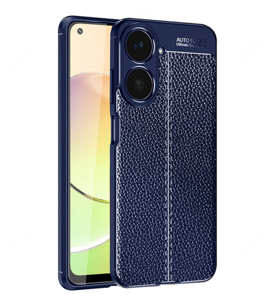 realme 10 (6.4 inch) Back Cover | Vegan Leather Series, Blue