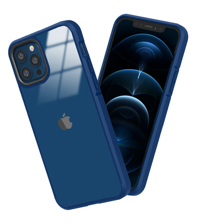 Apple iPhone 12 Pro    (6.1 inch) Back Cover | Ice Crystal Series [Anti Yellow], Deep Blue