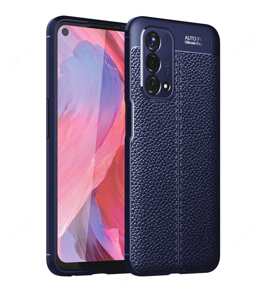 Oppo A74 5G (6.5 inch) Back Cover | Vegan Leather Series, Blue