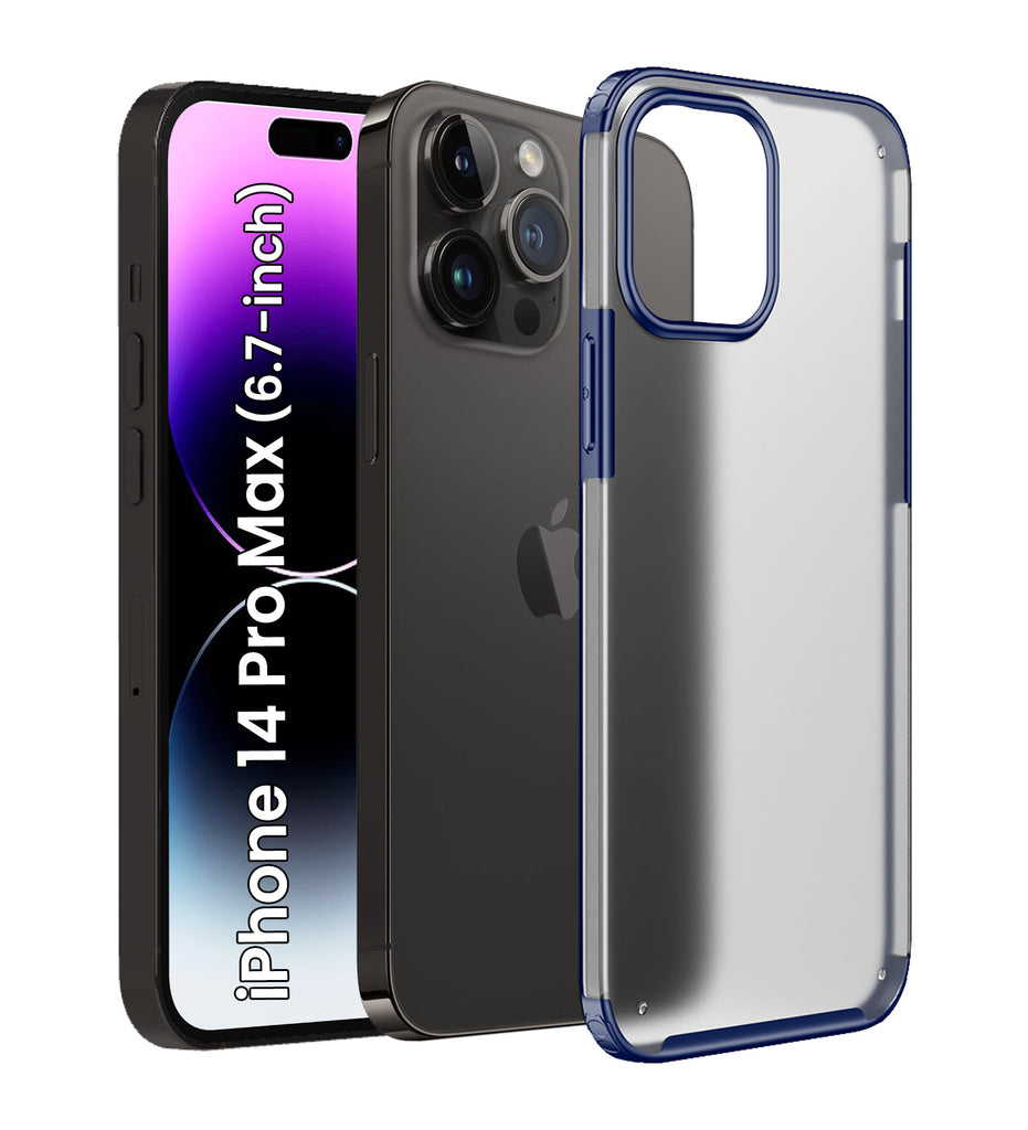 Apple iPhone 14 Pro Max (6.7 inch) Back Cover | Rugged Frosted Series, Blue