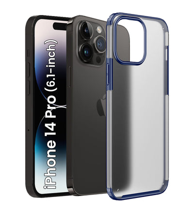 Apple iPhone 14 Pro (6.1 inch) Back Cover | Rugged Frosted Series, Blue
