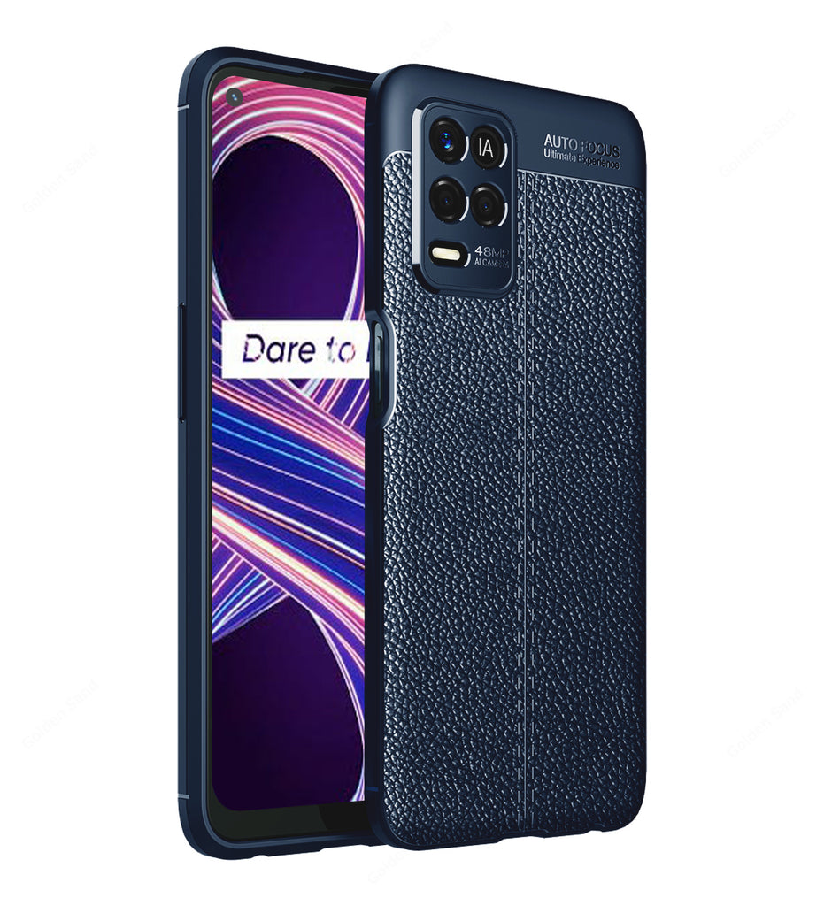 Realme 9 5G, Realme 8s 5G, Realme 8 5G, Realme Narzo 30 5G (6.5 inch) Back Cover | Vegan Leather Series, Blue