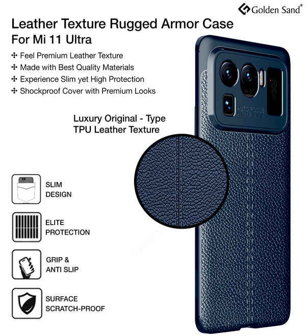 Xiaomi Mi 11 Ultra (6.81 inch) Back Cover | Vegan Leather Series, Blue