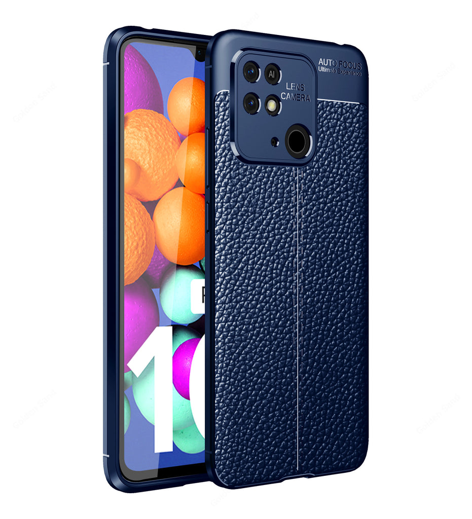 Redmi 10, 6.7 inch Leather Texture Back Cover