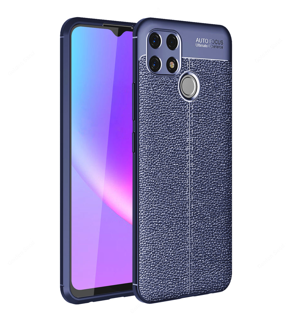 Realme Narzo 30A, Realme C25, Realme C25s, 6.5 inch Leather Texture Back Cover