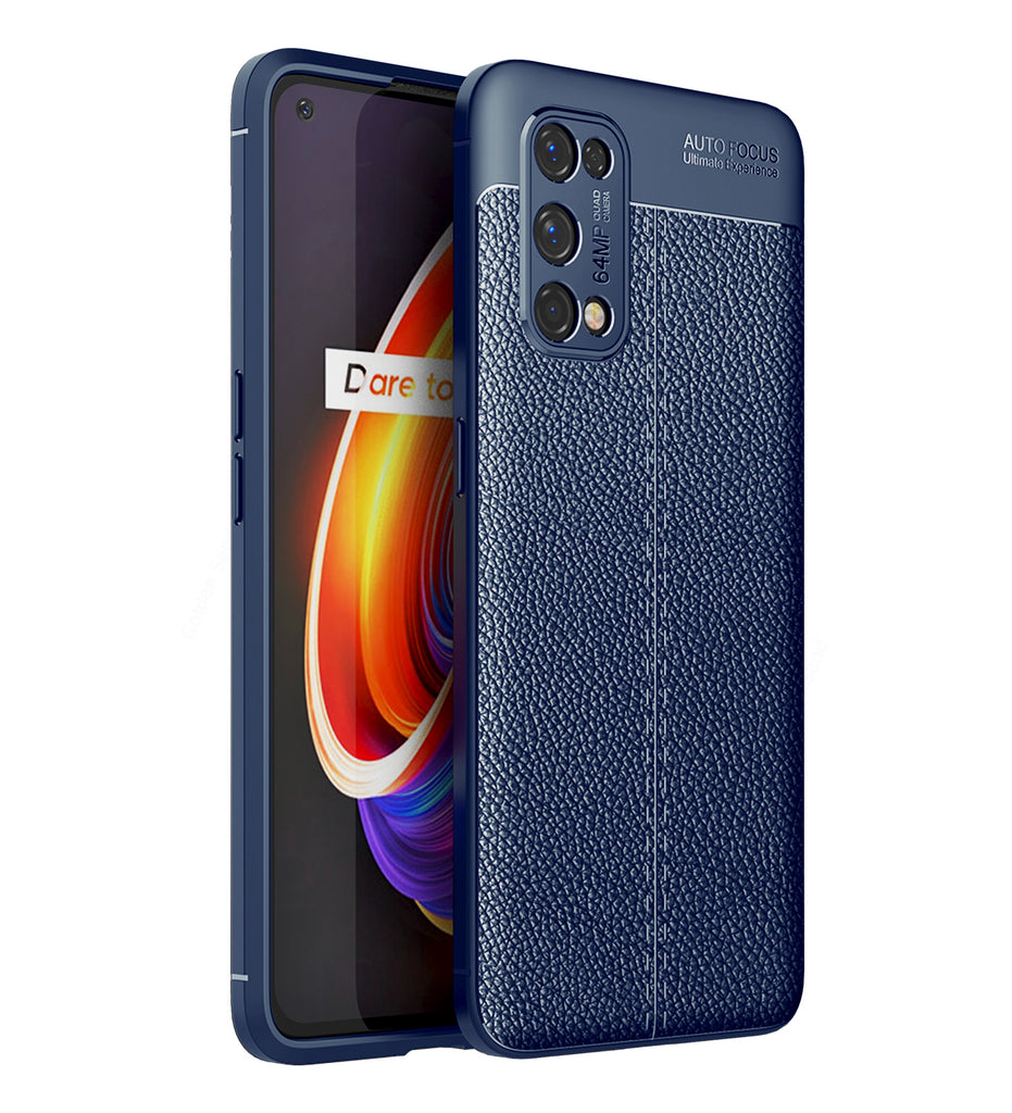 Realme X7 Pro Leather Texture Back Cover