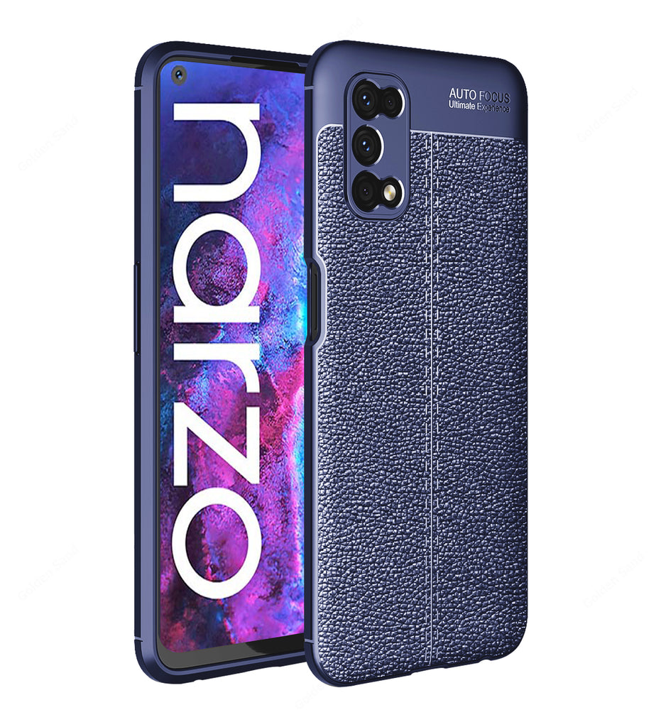 Realme Narzo 30 Pro, 6.5 inch Leather Texture Back Cover