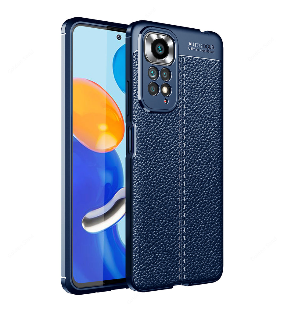 Redmi Note 11, Redmi Note 11s, 6.43 inch Leather Texture Back Cover