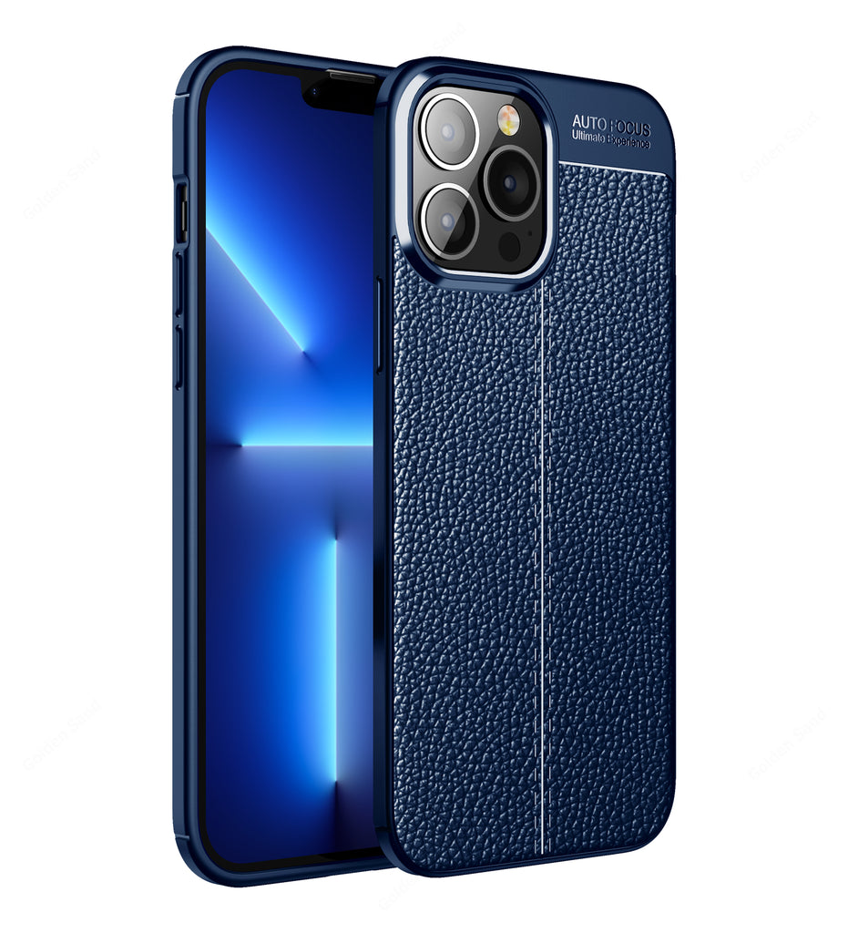 Apple iPhone 13 Pro, 6.1 inch Leather Texture Back Cover
