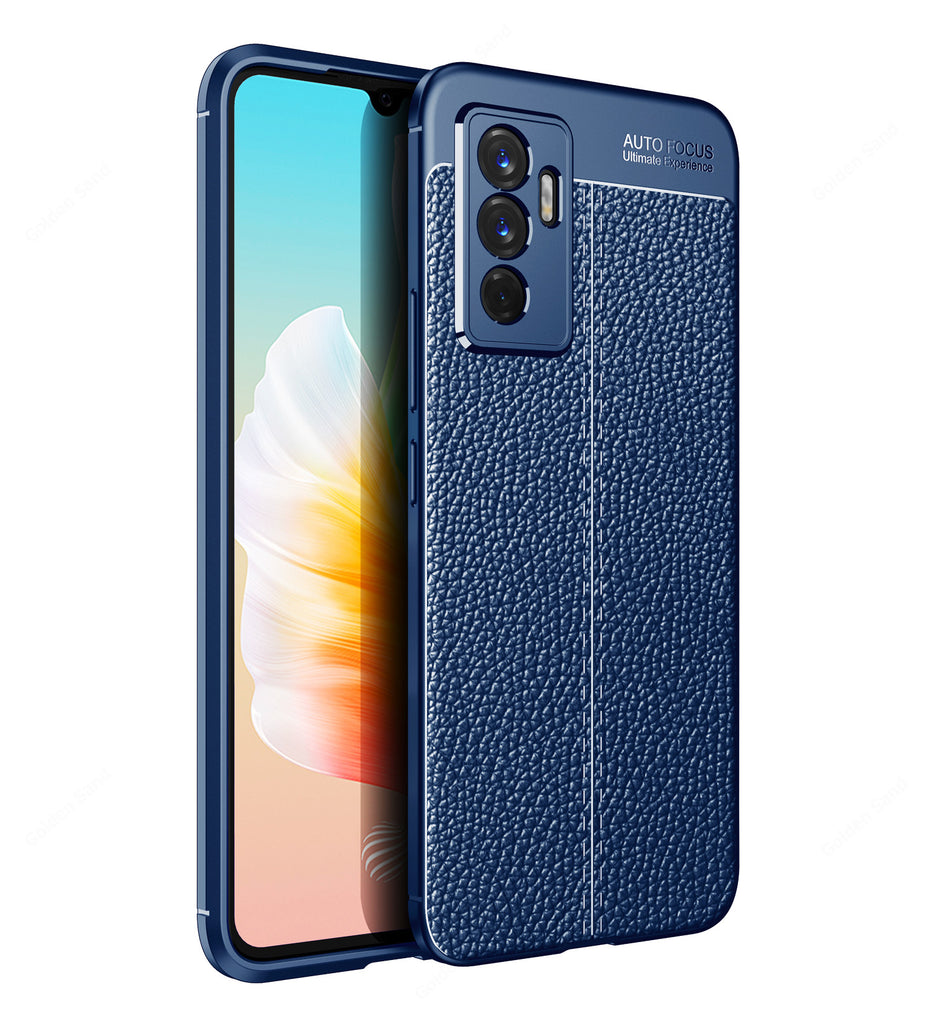 vivo V23e 5G, 6.44 inch Leather Texture Back Cover